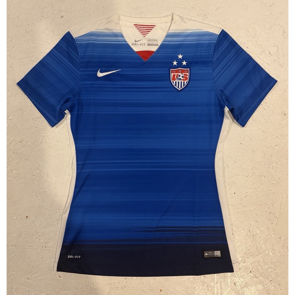 Nike Women's Blue USA Soccer Jersey with White Accents